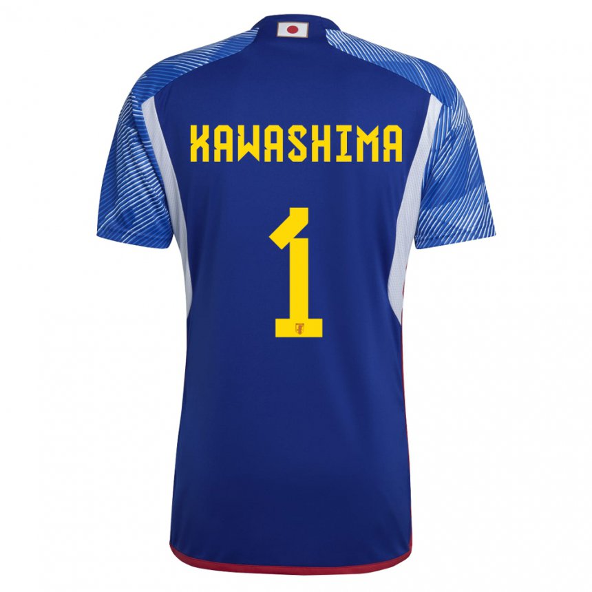Criança Camisola Japonesa Eiji Kawashima #1 Azul Real Principal 22-24 Camisa Brasil