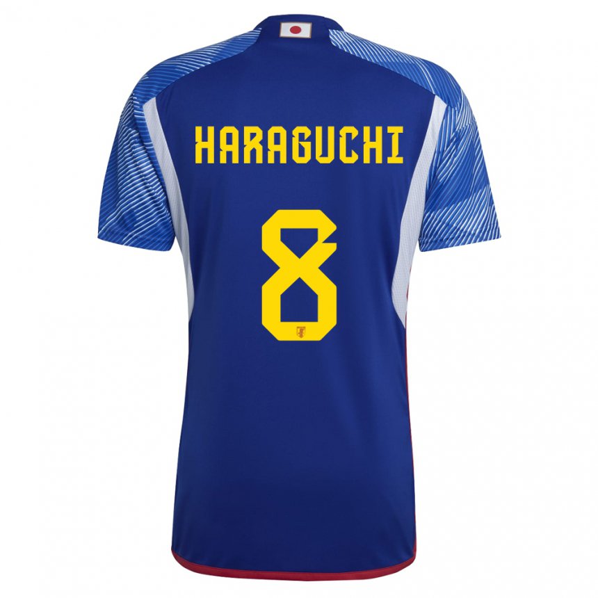 Criança Camisola Japonesa Genki Haraguchi #8 Azul Real Principal 22-24 Camisa Brasil
