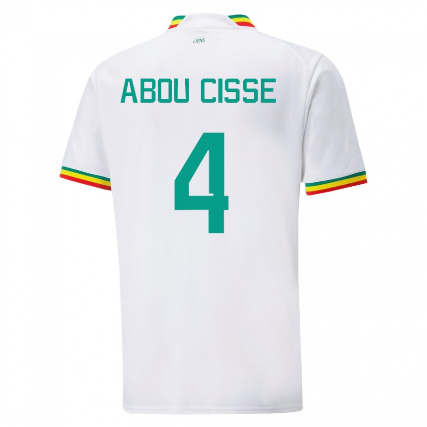 Criança Camisola Senegalesa Pape Abou Cisse #4 Branco Principal 22-24 Camisa Brasil
