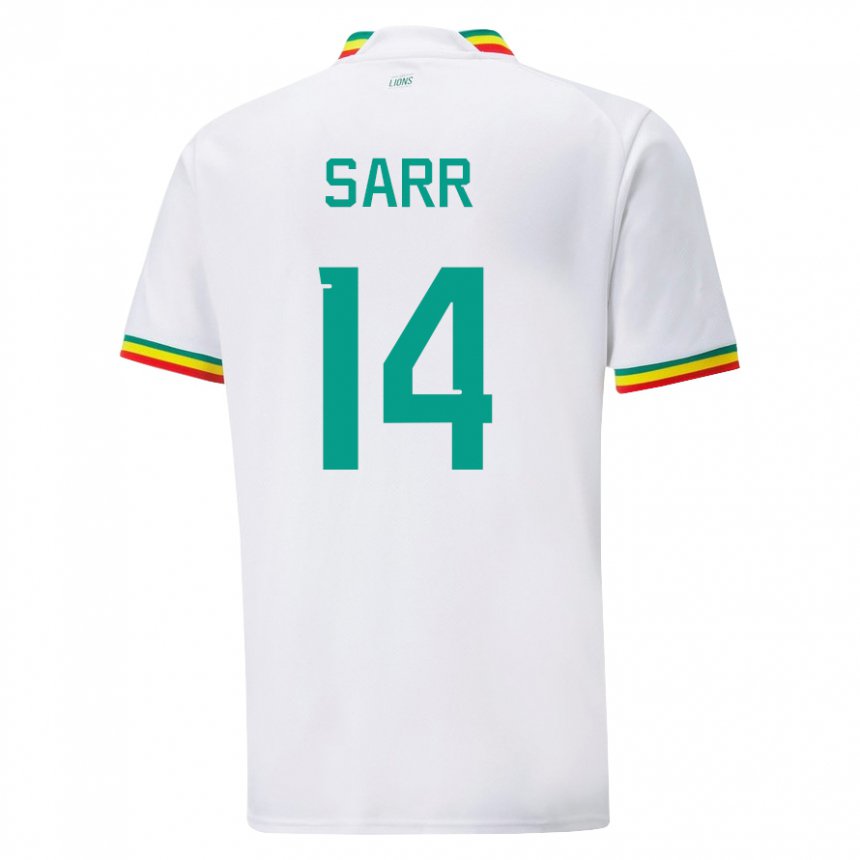 Criança Camisola Senegalesa Pape Sarr #14 Branco Principal 22-24 Camisa Brasil