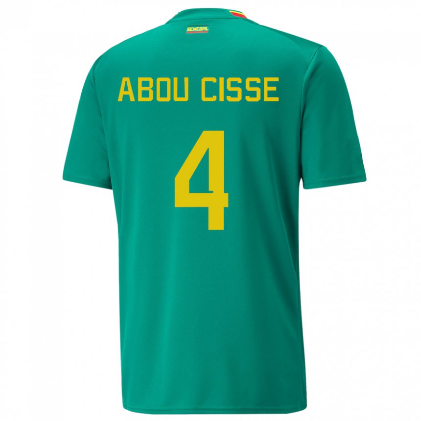 Criança Camisola Senegalesa Pape Abou Cisse #4 Verde Alternativa 22-24 Camisa Brasil