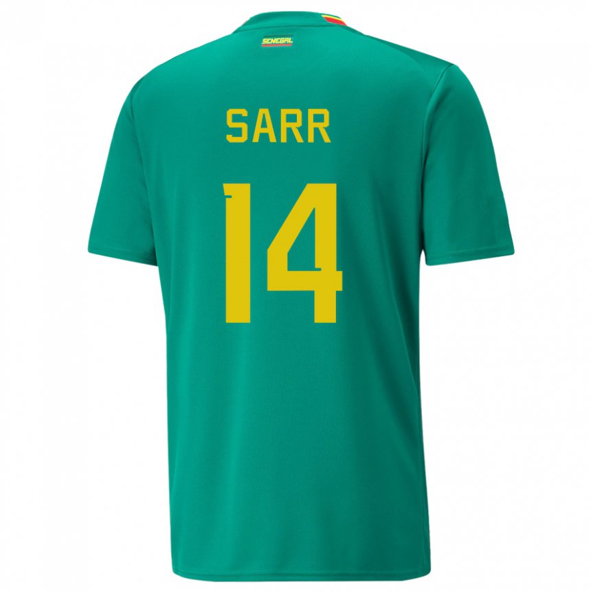 Criança Camisola Senegalesa Pape Sarr #14 Verde Alternativa 22-24 Camisa Brasil