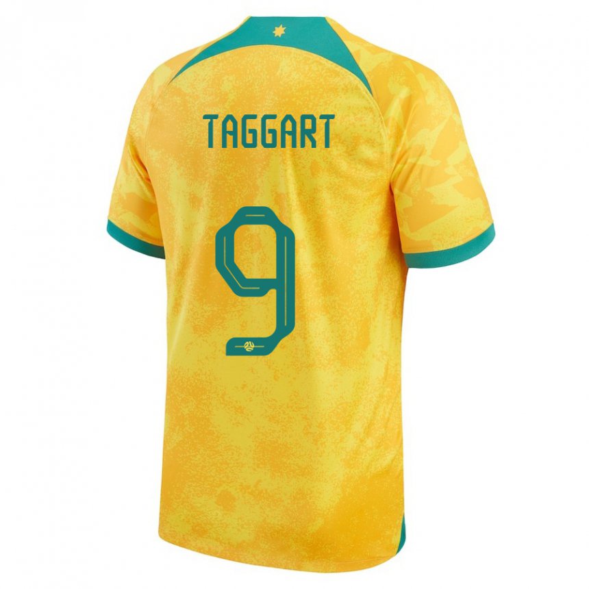 Homem Camisola Australiana Adam Taggart #9 Dourado Principal 22-24 Camisa Brasil
