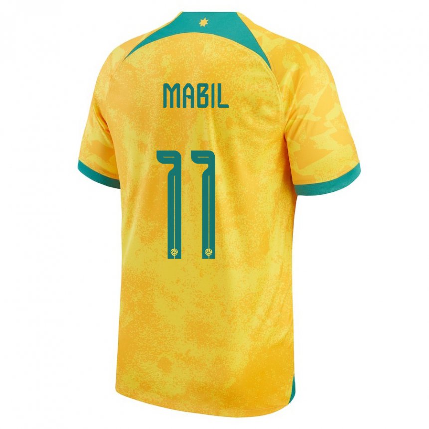 Homem Camisola Australiana Awer Mabil #11 Dourado Principal 22-24 Camisa Brasil