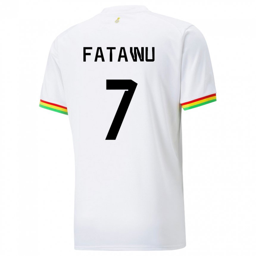 Homem Camisola Ganesa Issahaku Fatawu #7 Branco Principal 22-24 Camisa Brasil