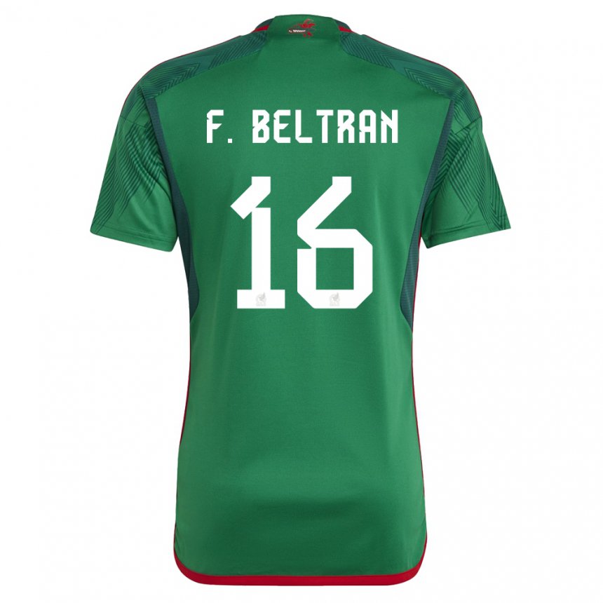 Homem Camisola Mexicana Fernando Beltran #16 Verde Principal 22-24