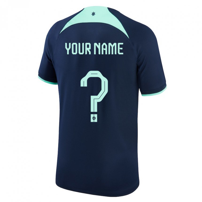Homem Camisola Australiana Seu Nome #0 Azul Escuro Alternativa 22-24 Camisa Brasil