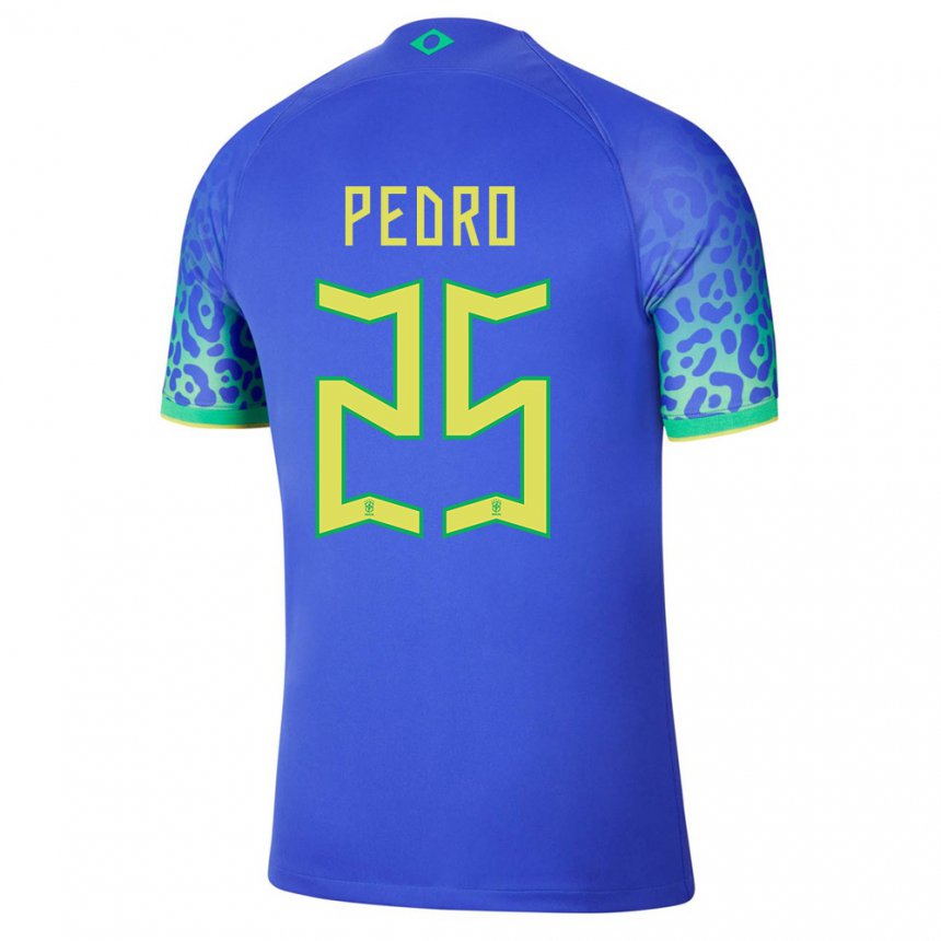 Homem Camisola Brasileira Pedro #25 Azul Alternativa 22-24 Camisa Brasil
