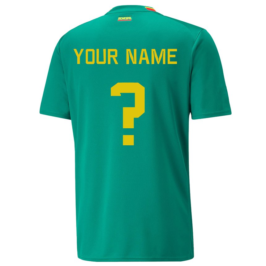 Homem Camisola Senegalesa Seu Nome #0 Verde Alternativa 22-24 Camisa Brasil
