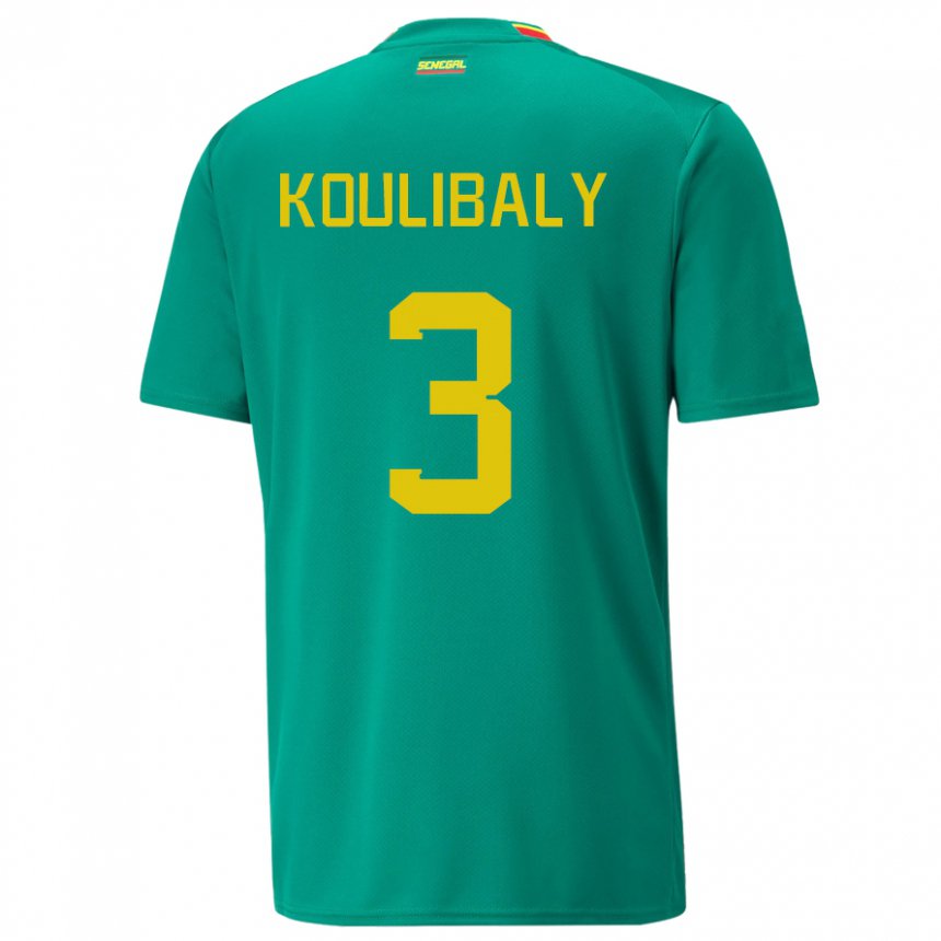 Homem Camisola Senegalesa Kalidou Koulibaly #3 Verde Alternativa 22-24 Camisa Brasil