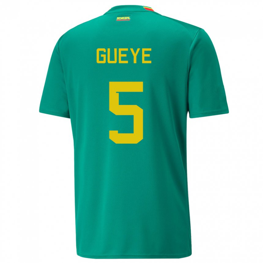 Homem Camisola Senegalesa Idrissa Gueye #5 Verde Alternativa 22-24 Camisa Brasil