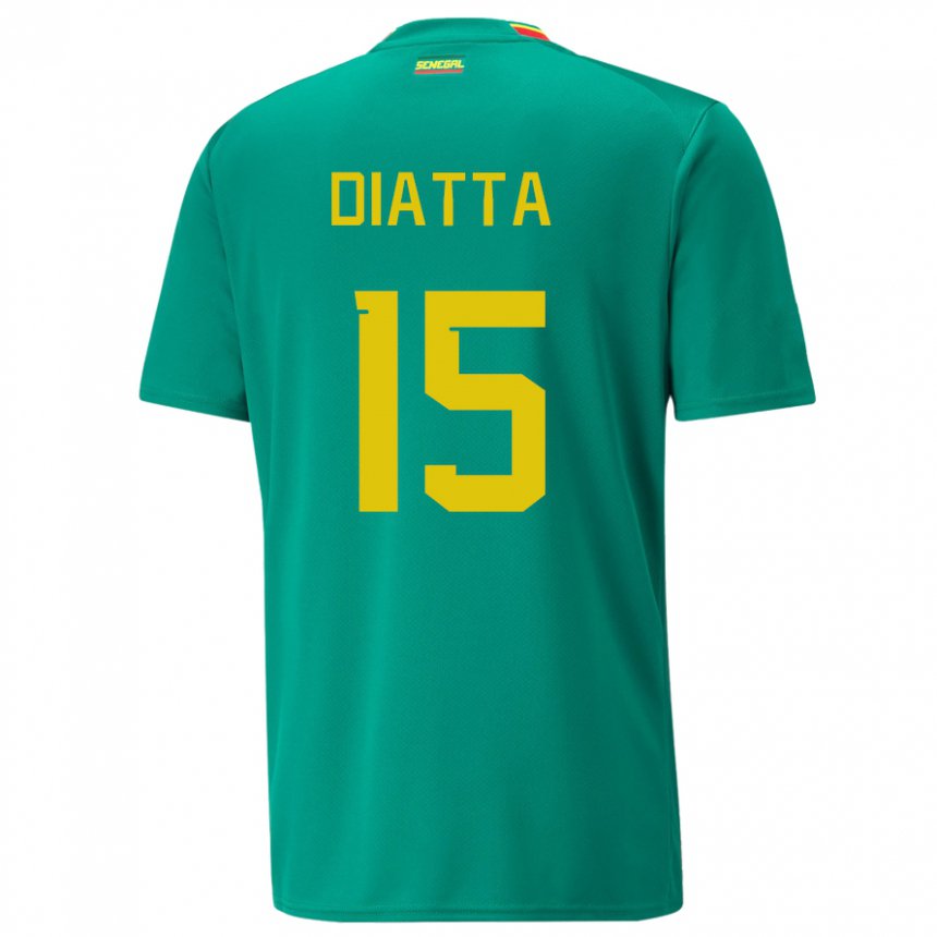 Homem Camisola Senegalesa Krepin Diatta #15 Verde Alternativa 22-24 Camisa Brasil