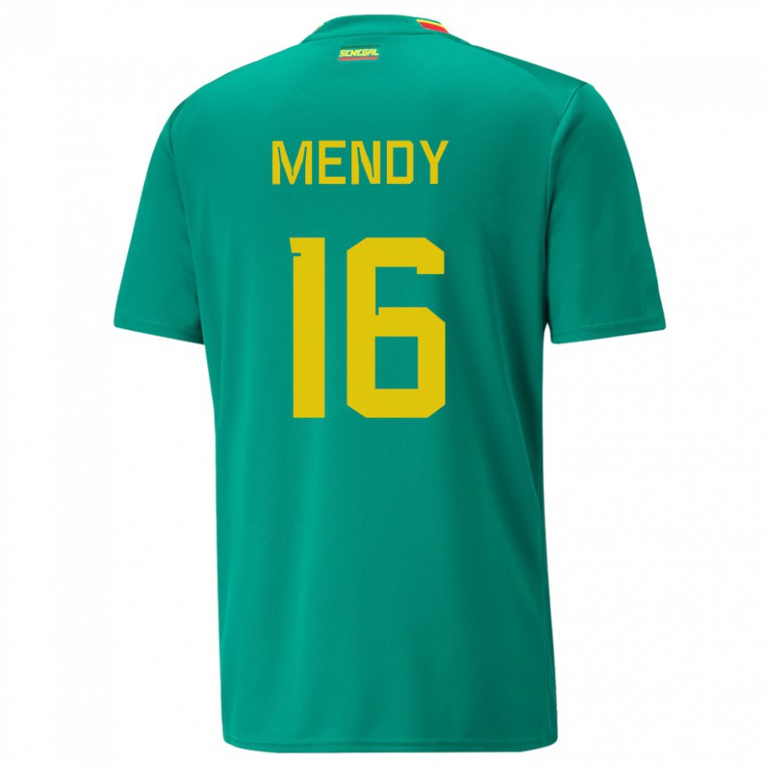 Homem Camisola Senegalesa Edouard Mendy #16 Verde Alternativa 22-24 Camisa Brasil