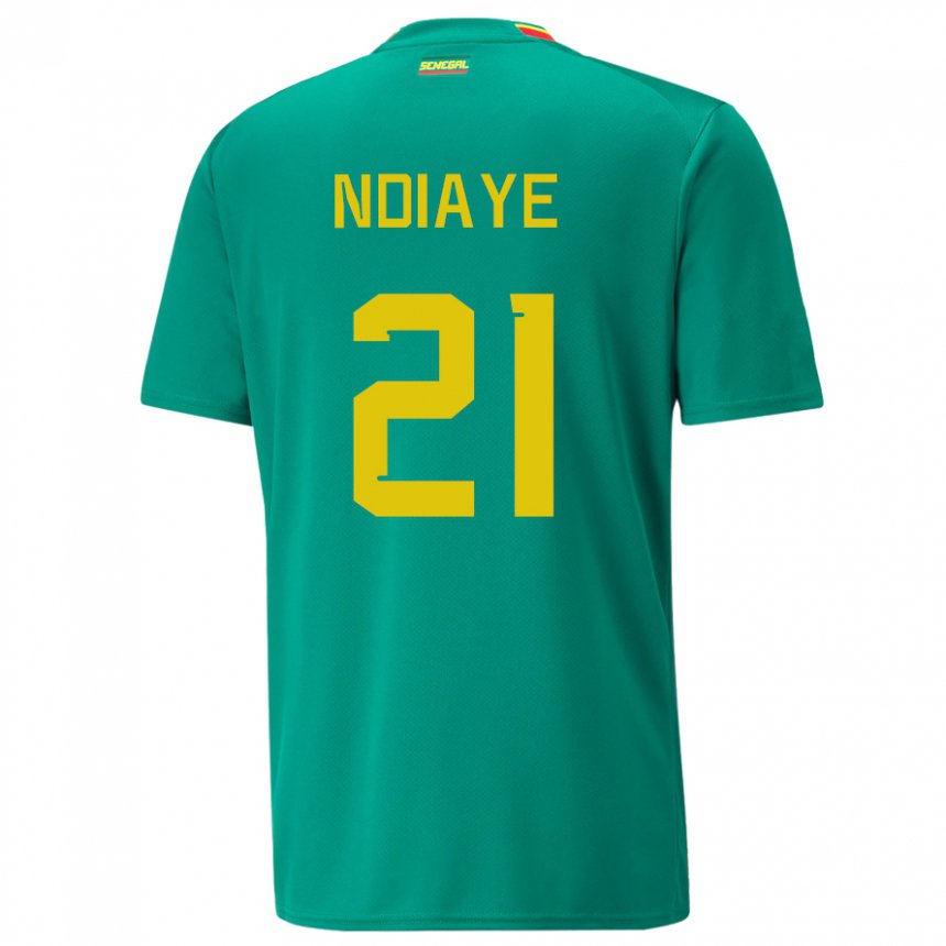 Homem Camisola Senegalesa Iliman Ndiaye #21 Verde Alternativa 22-24 Camisa Brasil