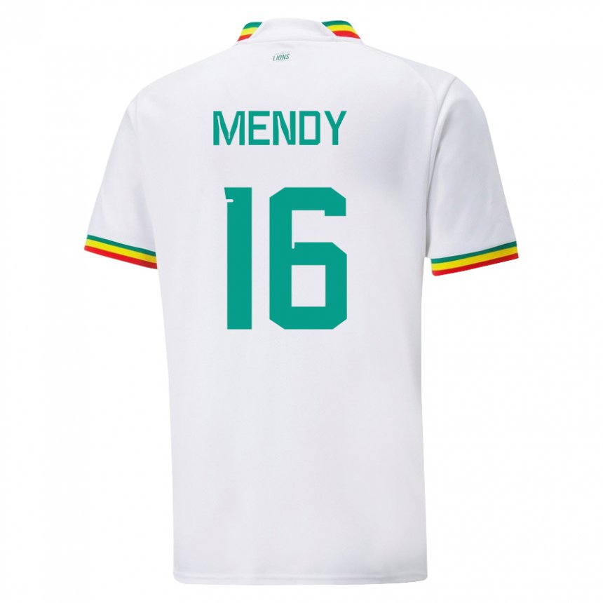 Mulher Camisola Senegalesa Edouard Mendy #16 Branco Principal 22-24 Camisa Brasil