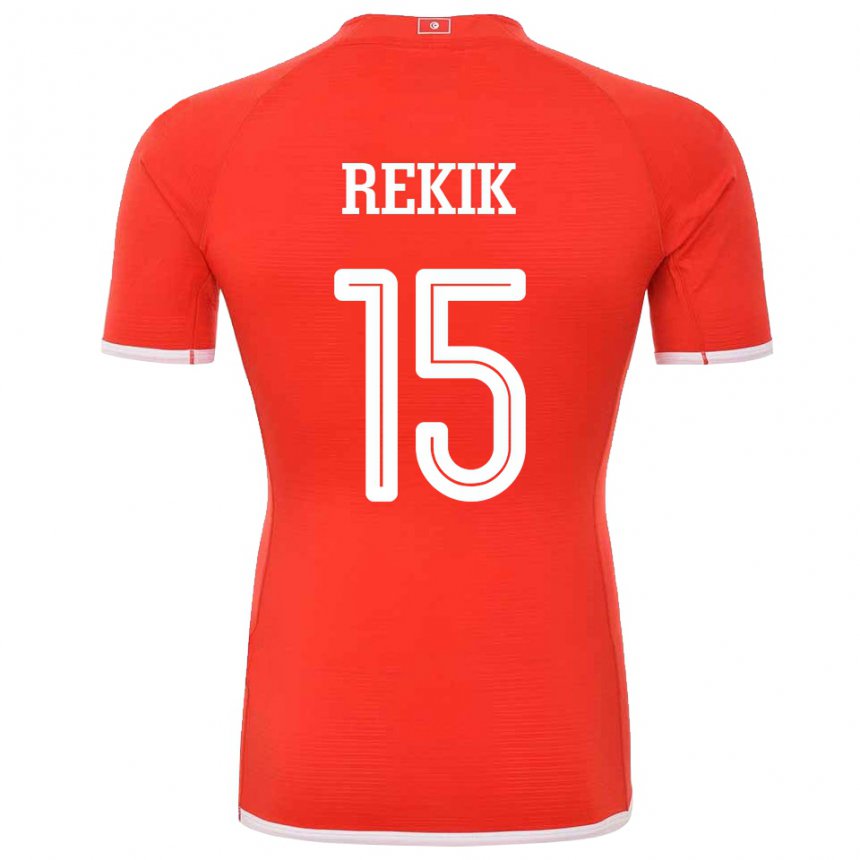 Mulher Camisola Tunisiana Omar Rekik #15 Vermelho Principal 22-24 Camisa Brasil