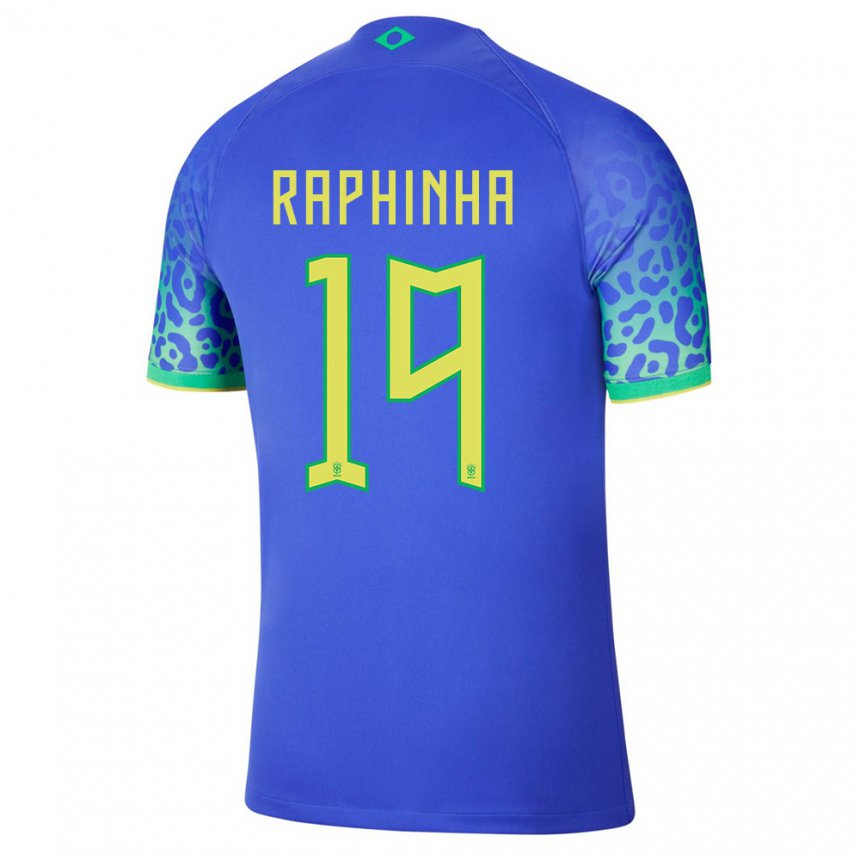 Mulher Camisola Brasileira Raphinha #19 Azul Alternativa 22-24 Camisa Brasil