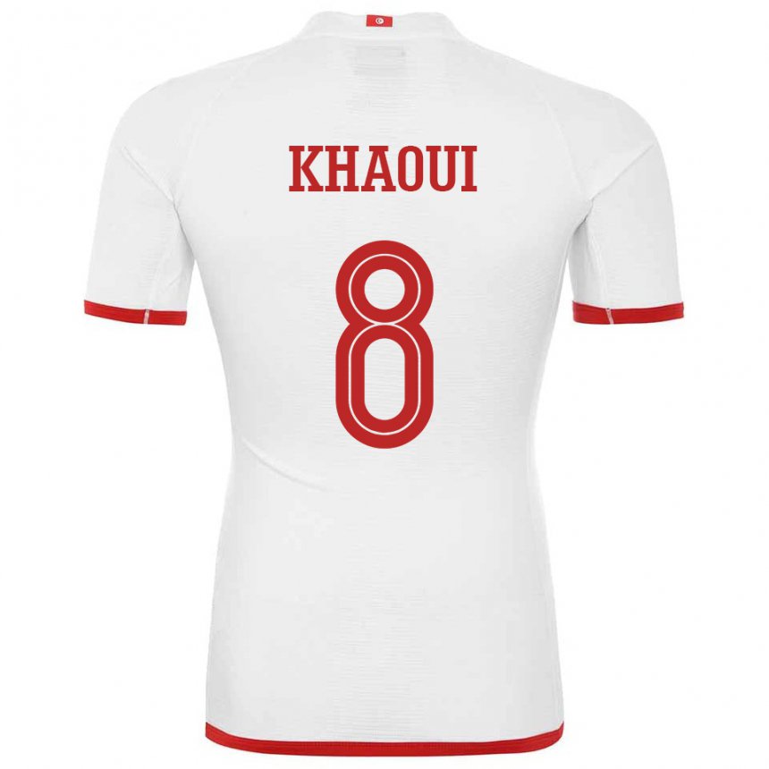 Mulher Camisola Tunisiana Saif Eddine Khaoui #8 Branco Alternativa 22-24 Camisa Brasil