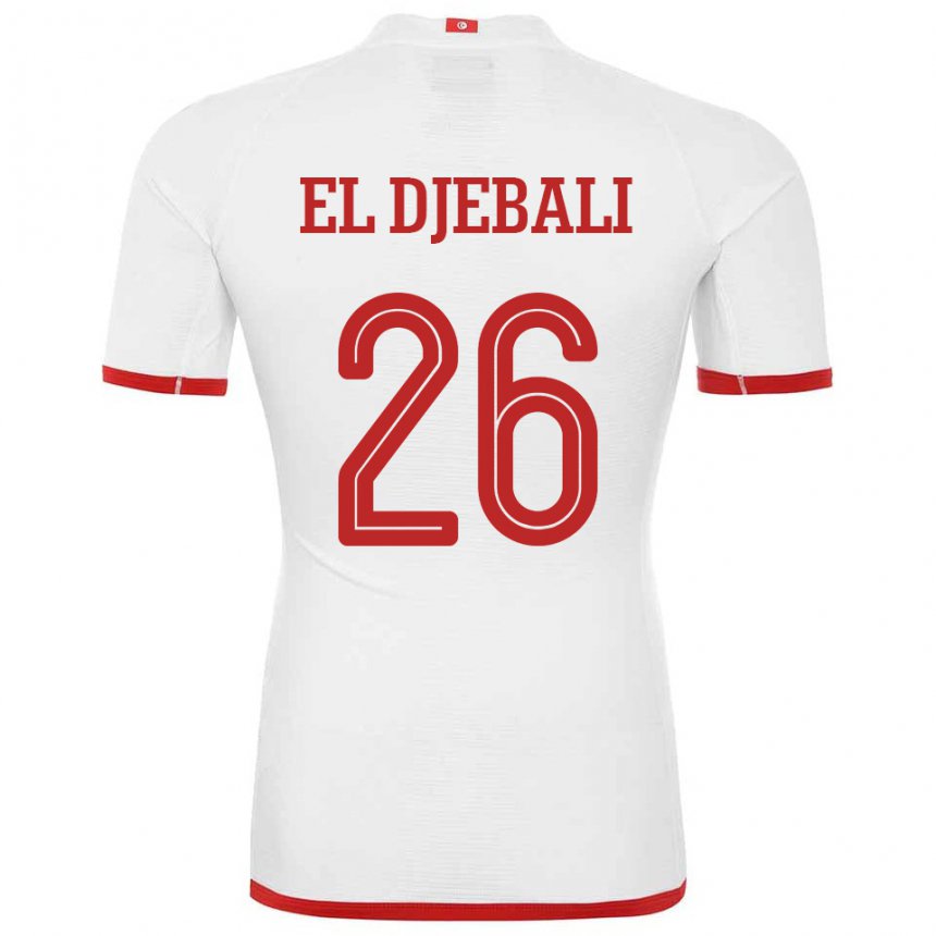 Mulher Camisola Tunisiana Chaim El Djebali #26 Branco Alternativa 22-24 Camisa Brasil