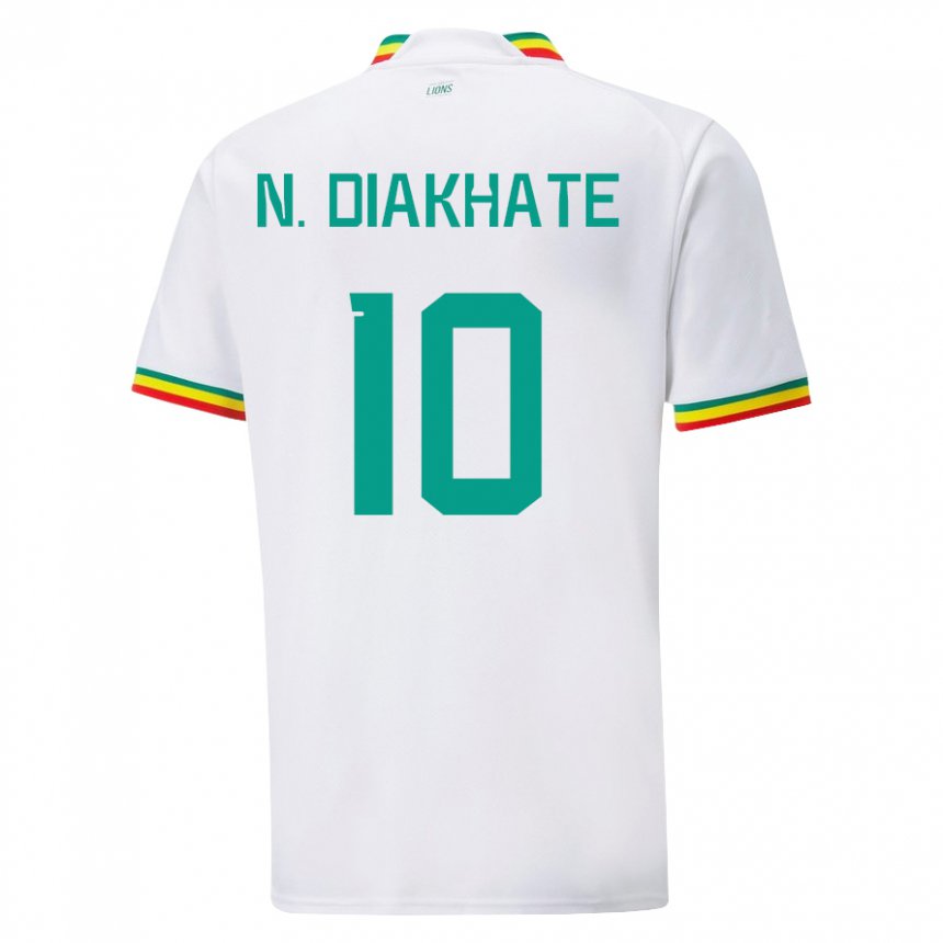 Criança Camisola Senegalesa Ndeye Awa Diakhate #10 Branco Principal 22-24 Camisa Brasil