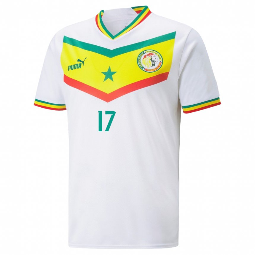 Criança Camisola Senegalesa Hapsatou Malado Diallo #17 Branco Principal 22-24 Camisa Brasil