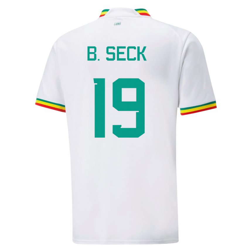 Criança Camisola Senegalesa Bineta Korkel Seck #19 Branco Principal 22-24 Camisa Brasil