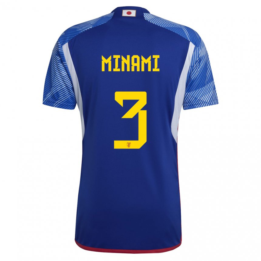 Criança Camisola Japonesa Moeka Minami #3 Azul Real Principal 22-24 Camisa Brasil