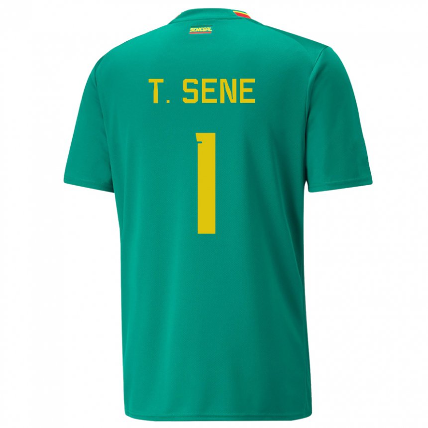 Criança Camisola Senegalesa Thiaba Gueye Sene #1 Verde Alternativa 22-24 Camisa Brasil