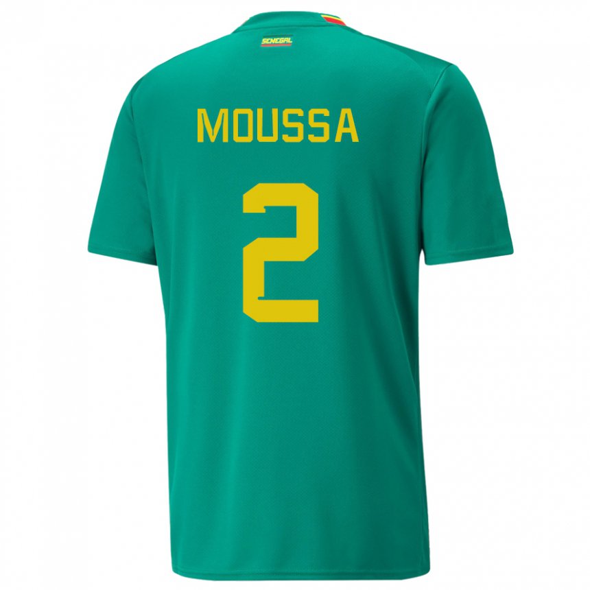 Criança Camisola Senegalesa Moussa N Diaye #2 Verde Alternativa 22-24 Camisa Brasil