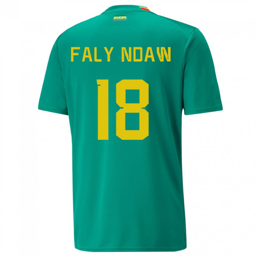 Criança Camisola Senegalesa Faly Ndaw #18 Verde Alternativa 22-24 Camisa Brasil
