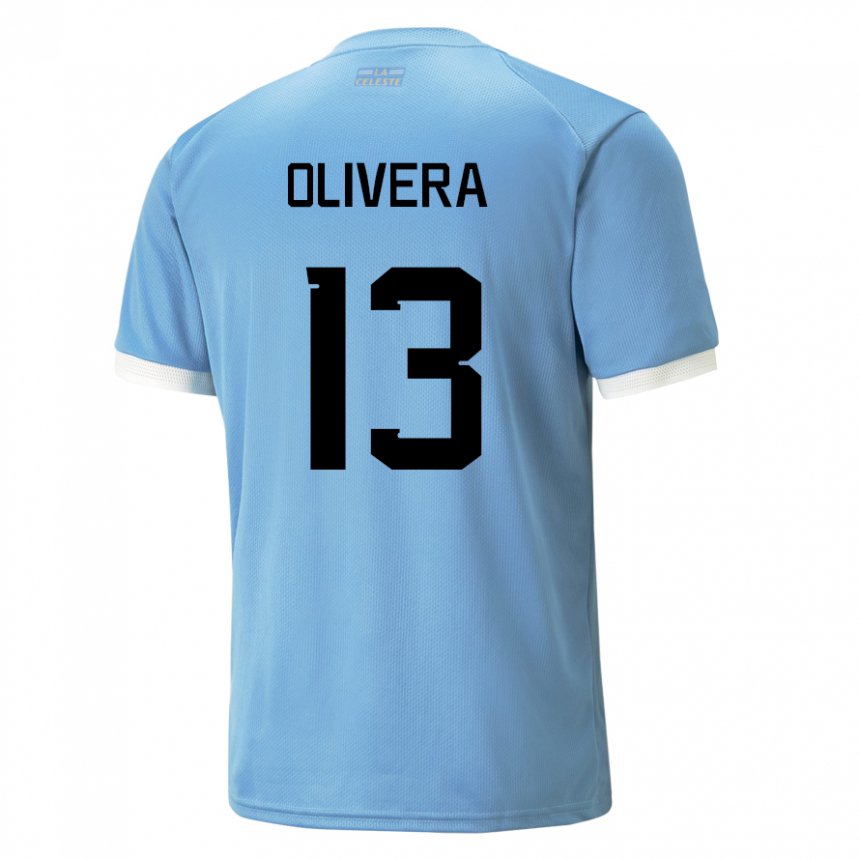Homem Camisola Uruguaia Sofia Olivera #13 Azul Principal 22-24 Camisa Brasil