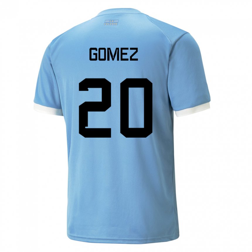 Homem Camisola Uruguaia Luciana Gomez #20 Azul Principal 22-24 Camisa Brasil