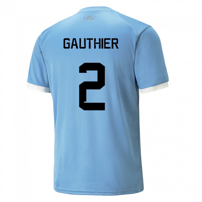 Homem Camisola Uruguaia Valentin Gauthier #2 Azul Principal 22-24 Camisa Brasil
