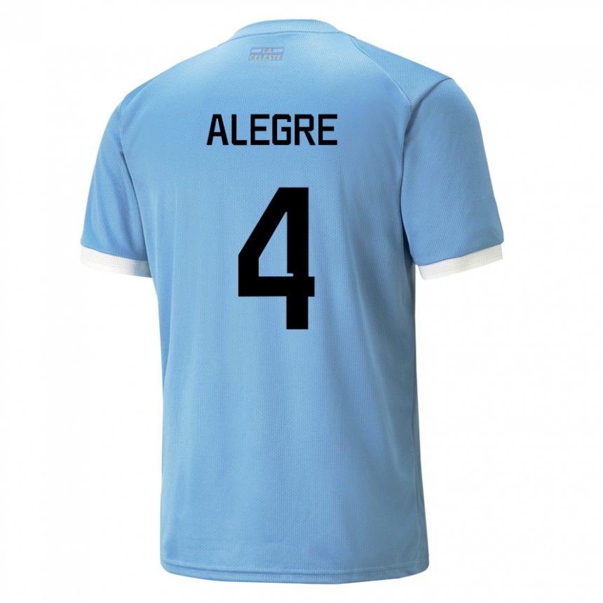 Homem Camisola Uruguaia Ignacio Alegre #4 Azul Principal 22-24 Camisa Brasil