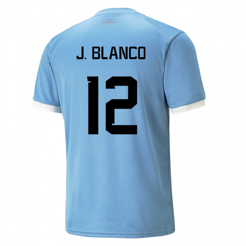 Homem Camisola Uruguaia Juan Ignacio Blanco #12 Azul Principal 22-24 Camisa Brasil