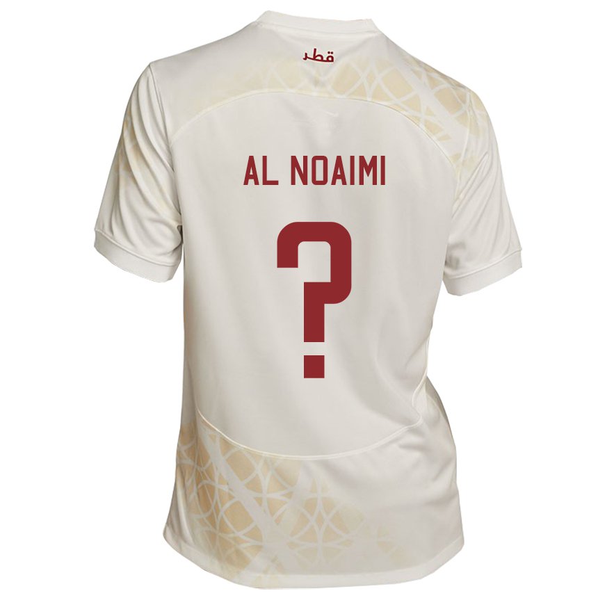 Homem Camisola Catari Mohammad Al Noaimi #0 Bege Dourado Alternativa 22-24 Camisa Brasil