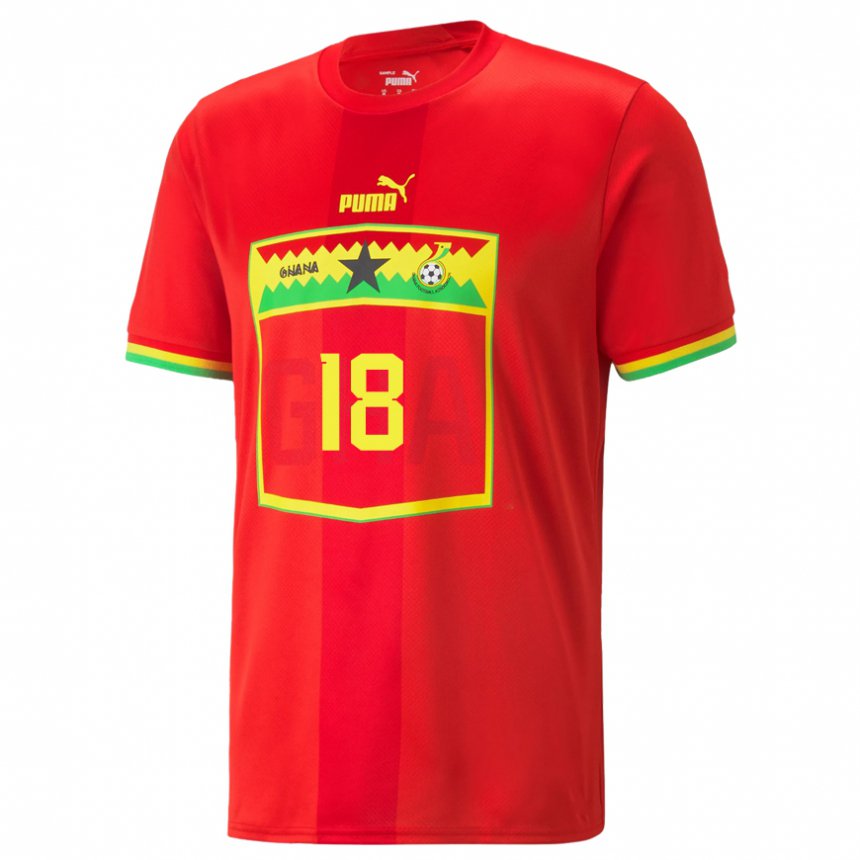 Homem Camisola Ganesa Isaac Mensah #18 Vermelho Alternativa 22-24 Camisa Brasil