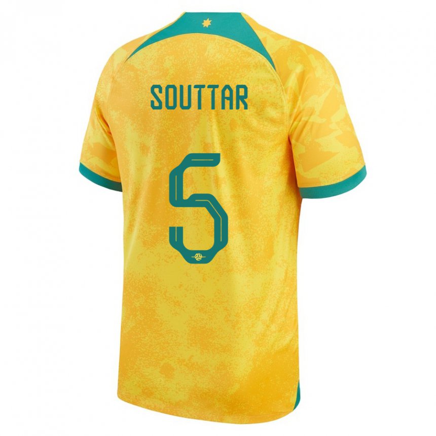 Mulher Camisola Australiana Harry Souttar #5 Dourado Principal 22-24 Camisa Brasil