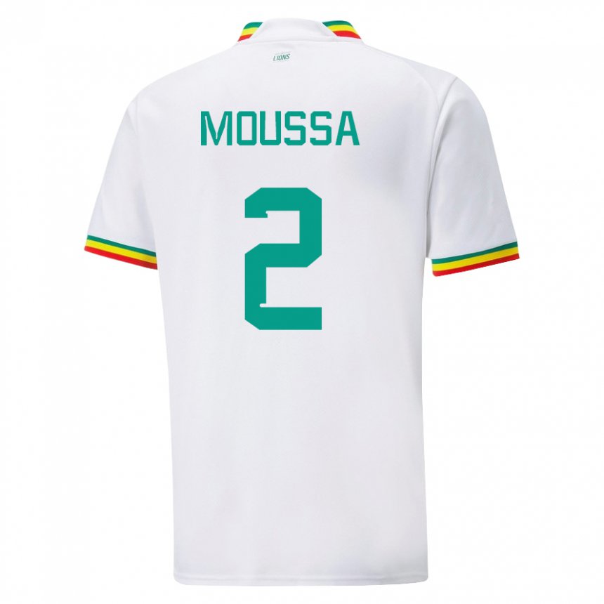 Mulher Camisola Senegalesa Moussa N Diaye #2 Branco Principal 22-24 Camisa Brasil