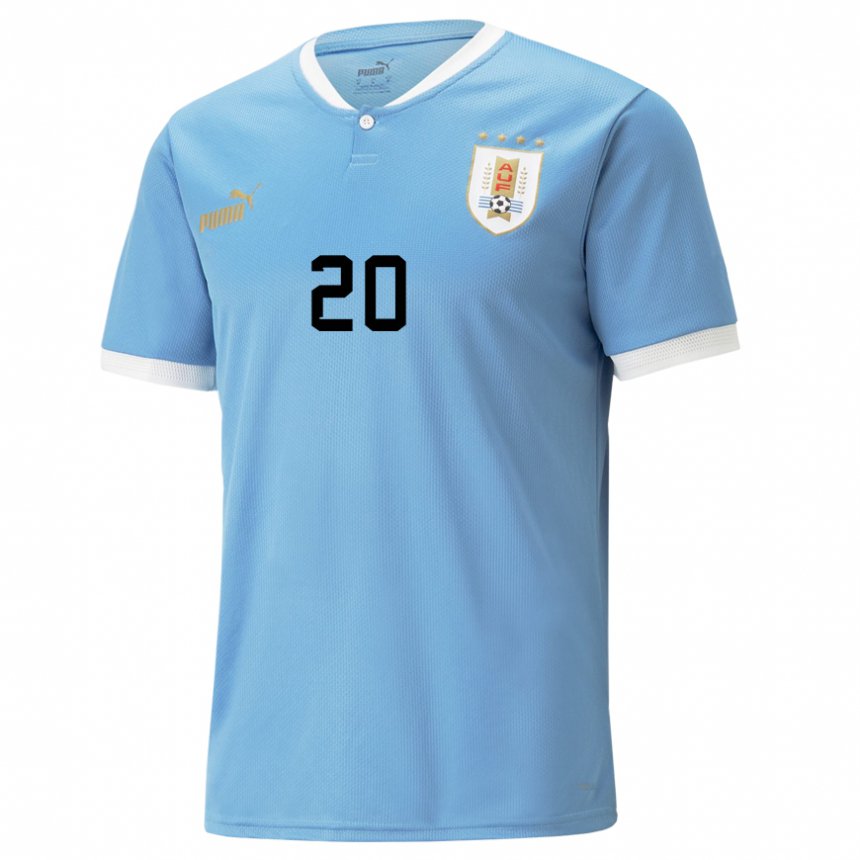 Mulher Camisola Uruguaia Alfonso Montero #20 Azul Principal 22-24 Camisa Brasil