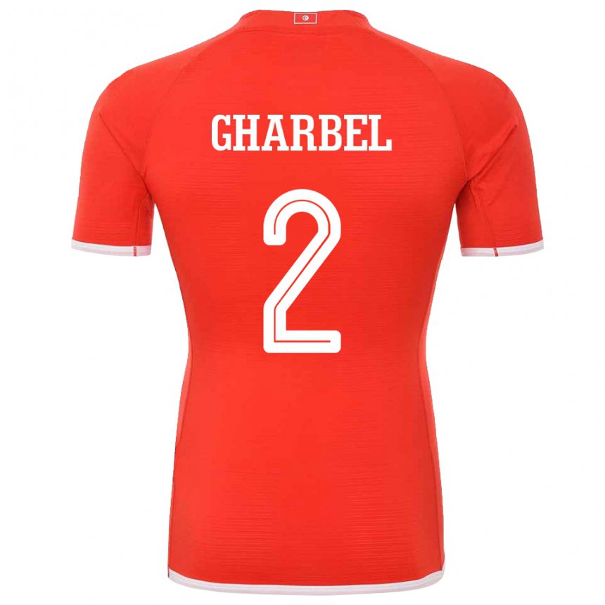 Mulher Camisola Tunisiana Mahmoud Gharbel #2 Vermelho Principal 22-24 Camisa Brasil