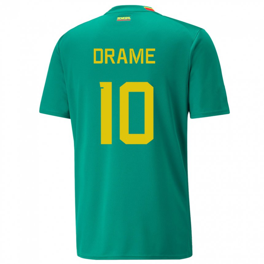 Mulher Camisola Senegalesa Ibrahima Drame #10 Verde Alternativa 22-24 Camisa Brasil