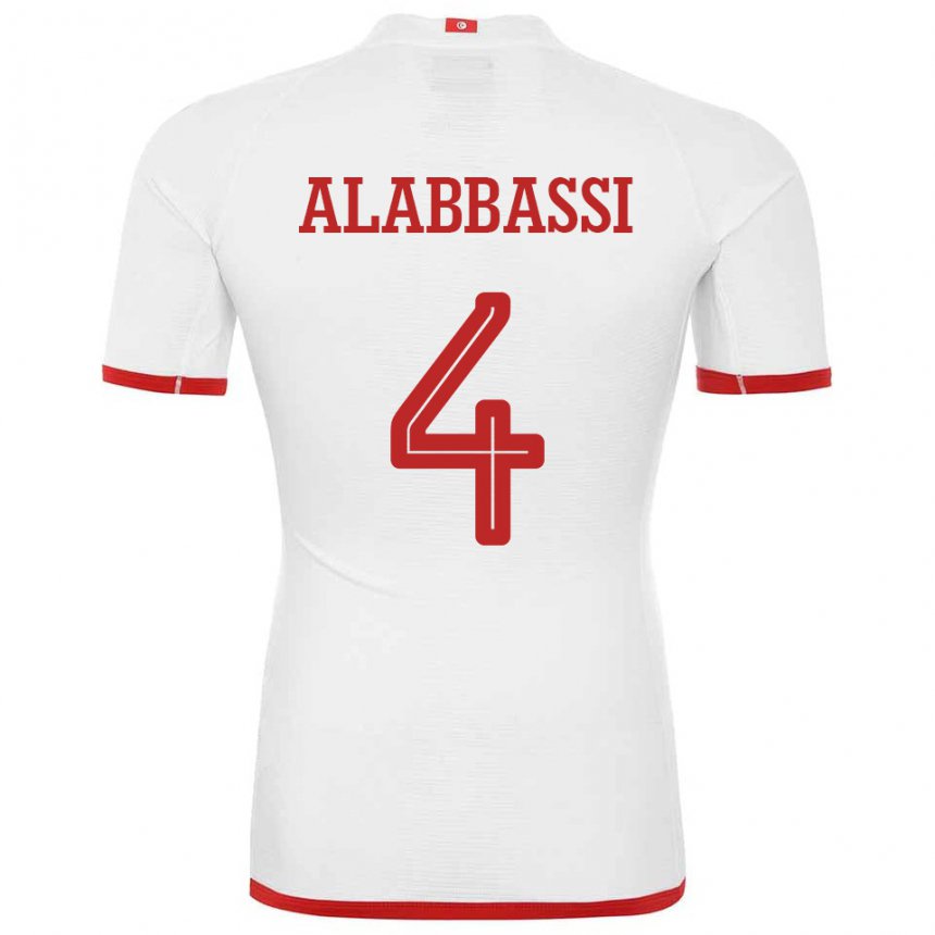 Mulher Camisola Tunisiana Chaima Alabbassi #4 Branco Alternativa 22-24 Camisa Brasil