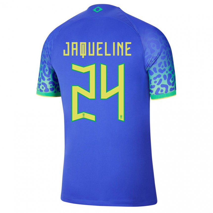 Mulher Camisola Brasileira Jaqueline #24 Azul Alternativa 22-24 Camisa  Brasil