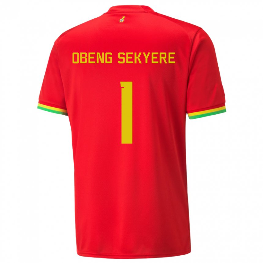 Mulher Camisola Ganesa Gregory Obeng Sekyere #1 Vermelho Alternativa 22-24 Camisa Brasil