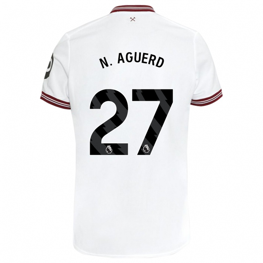 Criança Camisola Nayef Aguerd #27 Branco Alternativa 2023/24 Camisa Brasil