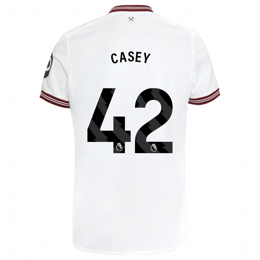 Criança Camisola Kaelan Casey #42 Branco Alternativa 2023/24 Camisa Brasil