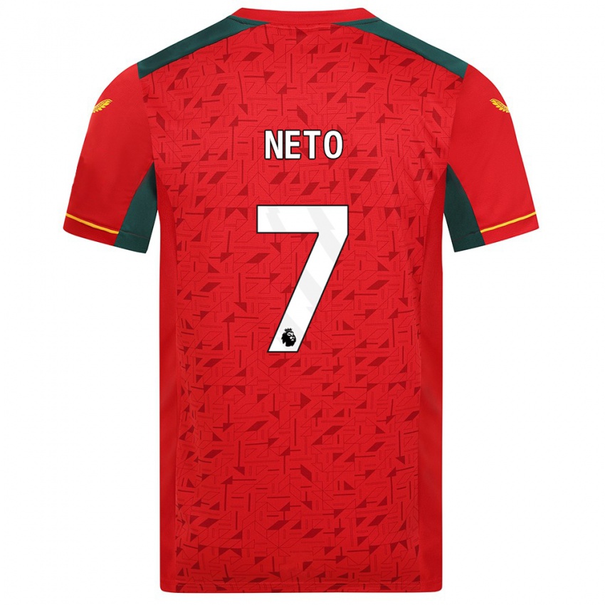 Criança Camisola Pedro Neto #7 Vermelho Alternativa 2023/24 Camisa Brasil