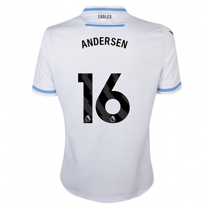 Criança Camisola Joachim Andersen #16 Branco Alternativa 2023/24 Camisa Brasil