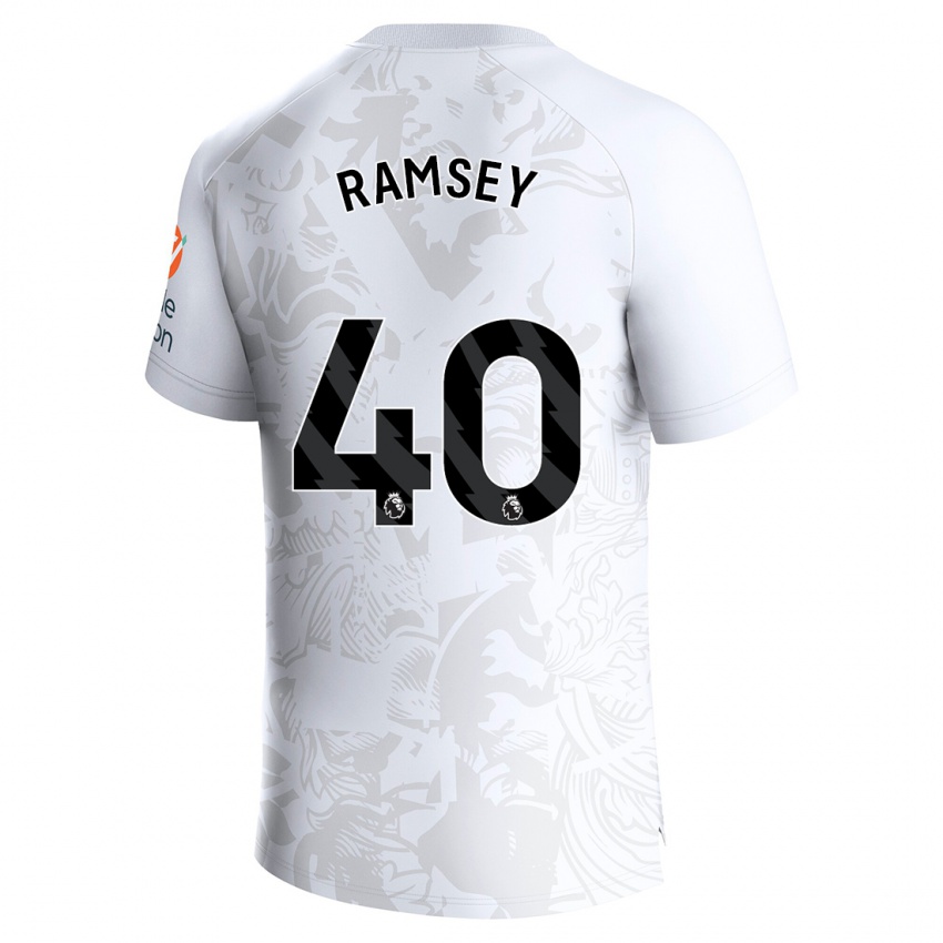Criança Camisola Aaron Ramsey #40 Branco Alternativa 2023/24 Camisa Brasil
